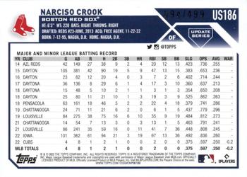 2023 Topps Update - Green Foil #US186 Narciso Crook Back