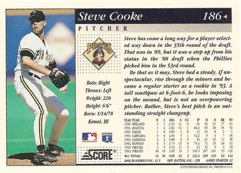 1994 Score #186 Steve Cooke Back