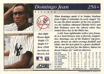 1994 Score #256 Domingo Jean Back
