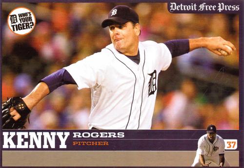 2006 Detroit Free Press Detroit Tigers #11 Kenny Rogers Front