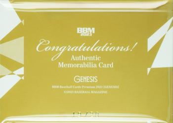 2023 BBM Genesis - Quad Memorabilia #NNO Yoshinobu Yamamoto / Roki Sasaki / Munetaka Murakami / Kazuma Okamoto Back