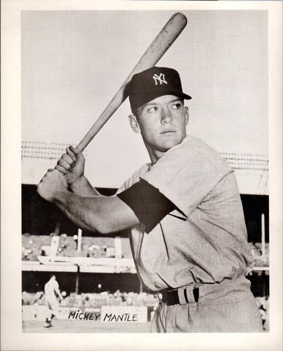 1956 New York Yankees Action Photos #NNO Mickey Mantle Front