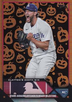 2023 Topps Update - Jack O'Lantern #US202 Clayton's 200th Win Front