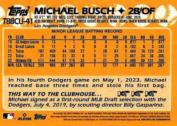 2023 Topps Update - 1988 Topps Baseball 35th Anniversary Chrome Silver Pack #T88CU-41 Michael Busch Back