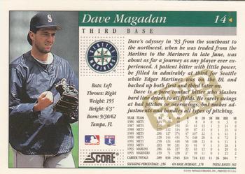 1994 Score - Gold Rush #14 Dave Magadan Back