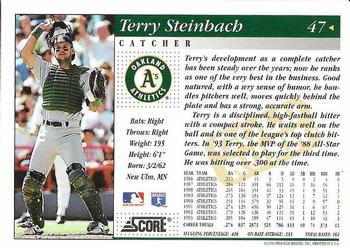 1994 Score - Gold Rush #47 Terry Steinbach Back