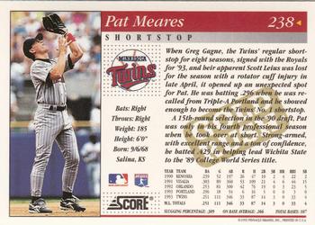 1994 Score - Gold Rush #238 Pat Meares Back