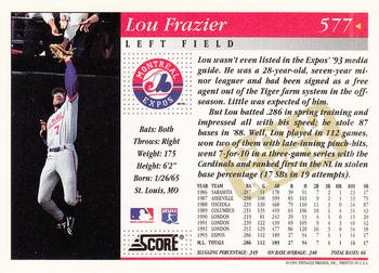 1994 Score - Gold Rush #577 Lou Frazier Back