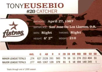 2000 Nabisco Albertson's Houston Astros #NNO Tony Eusebio Back