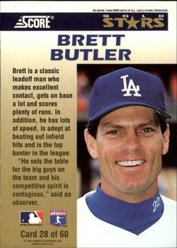 1994 Score - Gold Stars #28 Brett Butler Back