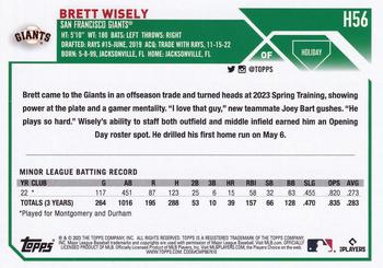 2023 Topps Holiday #H56 Brett Wisely Back