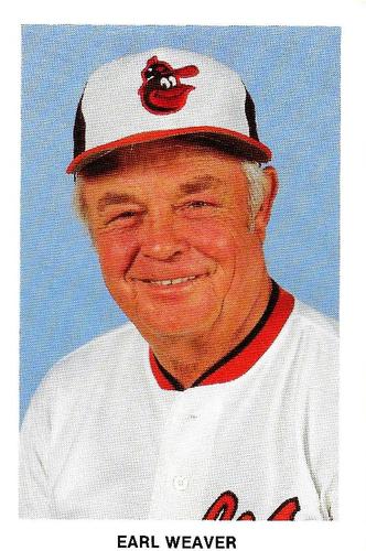 1986 Baltimore Orioles Postcards #NNO Earl Weaver Front