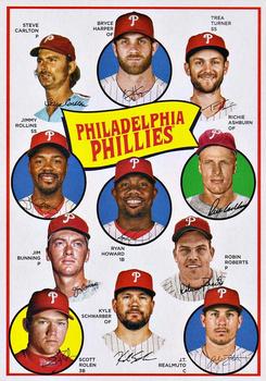 2023 Topps Archives - 1969 Topps Team History Baseball Post Card Box Topper #H69-PHL Philadelphia Phillies Front