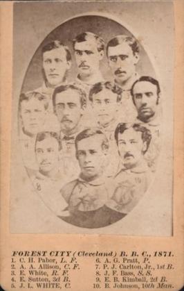 1871 J.A. Pierce & Co. CDV's #NNO Forest Citys Cleveland Team Photo Front