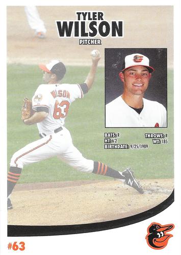 2015 Baltimore Orioles Photocards #NNO Tyler Wilson Back