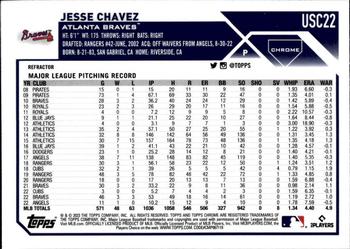 2023 Topps Chrome Update - Refractor #USC22 Jesse Chavez Back