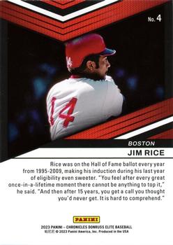 2023 Panini Chronicles - Elite Red #4 Jim Rice Back