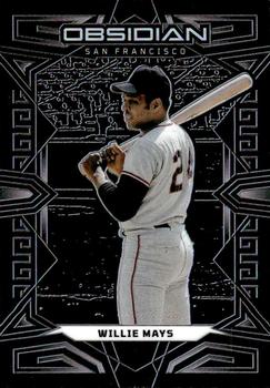 2023 Panini Chronicles - Obsidian #24 Willie Mays Front