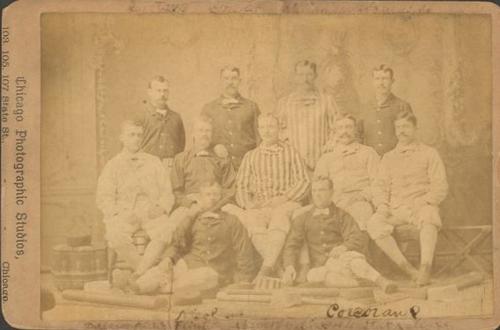 1882 Chicago Photographic Studios Cabinets #NNO Chicago White Stockings Team Photo Front