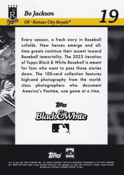 2023 Topps Black & White #19 Bo Jackson Back