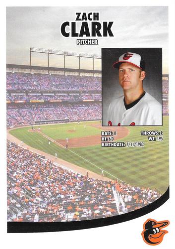 2013 Baltimore Orioles Photocards #NNO Zach Clark Back