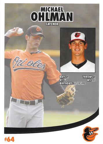 2014 Baltimore Orioles Photocards #NNO Michael Ohlman Back
