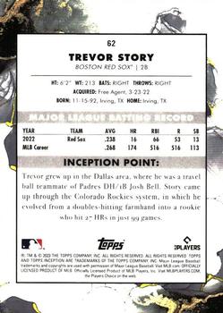 2023 Topps Inception #62 Trevor Story Back