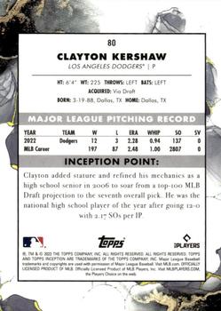 2023 Topps Inception #80 Clayton Kershaw Back