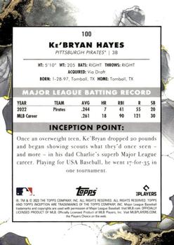 2023 Topps Inception #100 Ke'Bryan Hayes Back