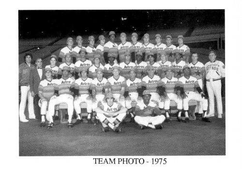 1987 Koppa Houston Astros Rainbow Jersey Orange Cap Era Commemorative Photocards Series 3 #NNO 1975 Team Photo Front