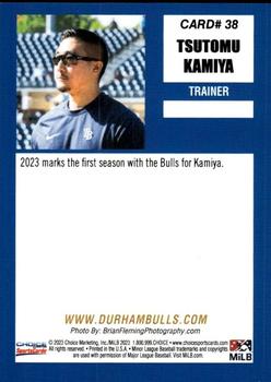 2023 Choice Durham Bulls #38 Tsutomu Kamiya Back