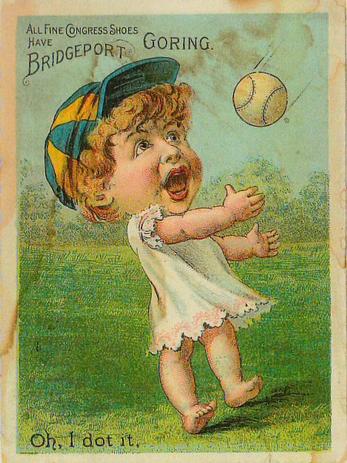 1889 Tobin Lithographs Baby Talk Series Baseball Comics (H804-1C) #NNO Oh, I dot it. Front