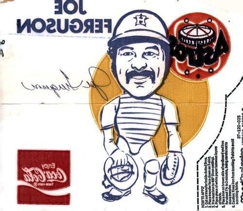 1978 Coca-Cola Houston Astros Transfers #NNO Joe Ferguson Front