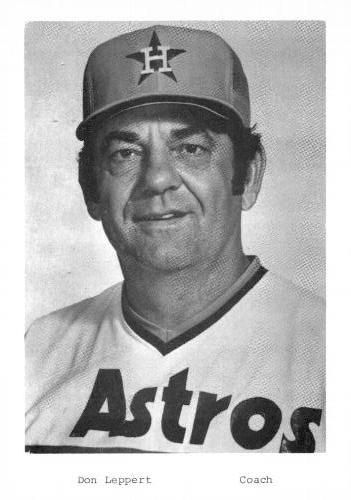 1980 Houston Astros Photocards #NNO Don Leppert Front