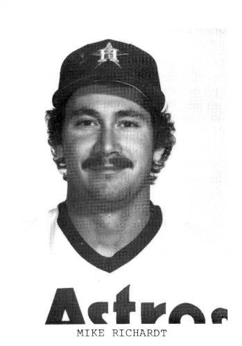 1987 Koppa 1983-85 Houston Astros Commemorative Photocards #NNO Mike Richardt Front