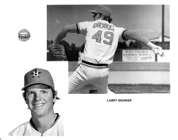 1974 Houston Astros Photos #NNO Larry Dierker Front