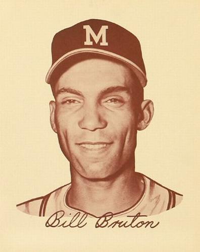 1954 Preferred Products Milwaukee Braves #NNO Bill Bruton Front