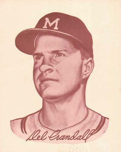 1954 Preferred Products Milwaukee Braves #NNO Del Crandall Front