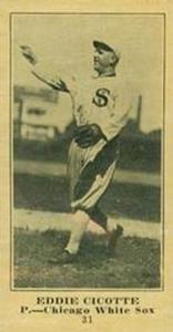 1916 Sporting News (M101-5) #31 Eddie Cicotte Front