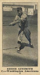 1916 Sporting News (M101-5) #3 Eddie Ainsmith Front