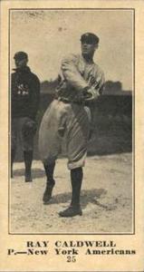 1916 Sporting News (M101-5) #25 Ray Caldwell Front