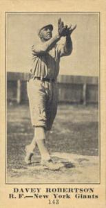 1916 Sporting News (M101-5) #143 Davey Robertson Front
