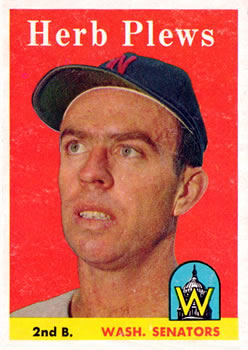 1958 Topps #109 Herb Plews Front