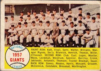 1958 Topps #19 New York Giants Front