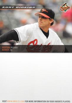 2006 Baltimore Orioles Photocards #NNO Kurt Birkins Back
