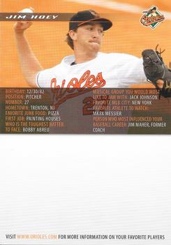 2008 Baltimore Orioles Photocards #NNO Jim Hoey Back
