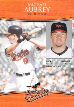 2010 Baltimore Orioles Photocards #NNO Michael Aubrey Back