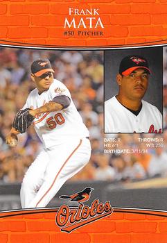 2010 Baltimore Orioles Photocards #NNO Frank Mata Back