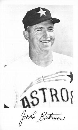 1965 Houston Astros Photocards #NNO John Bateman Front