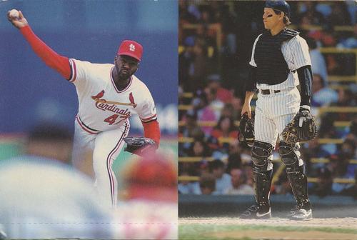 1992 Mark & See Superstars & Super Stats Perforated Insert Panels #NNO Lee Smith / Carlton Fisk Front